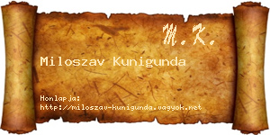 Miloszav Kunigunda névjegykártya